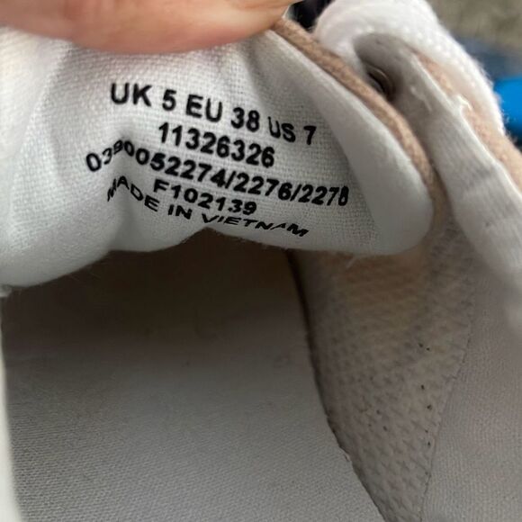 Asos‎ Design Women's Lace Up Embroidered Platform Canvas Sneaker Shoes Pale Pink - Picture 6 of 8